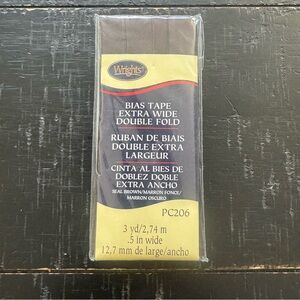 Seal Brown Bias Tape Extra Wide Double Fold